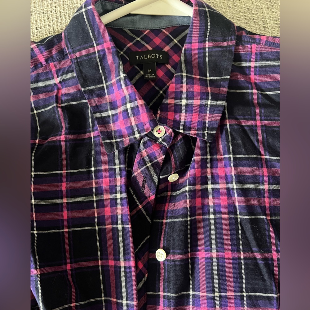 Talbots Plaid Button Down - image 2